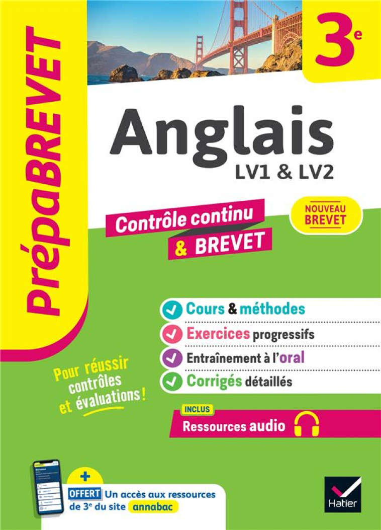 PREPABREVET ANGLAIS 3E - BREVET 2025 - COURS, METHODES & ENTRAINEMENT - BIGNAUX/ROTGE - HATIER SCOLAIRE