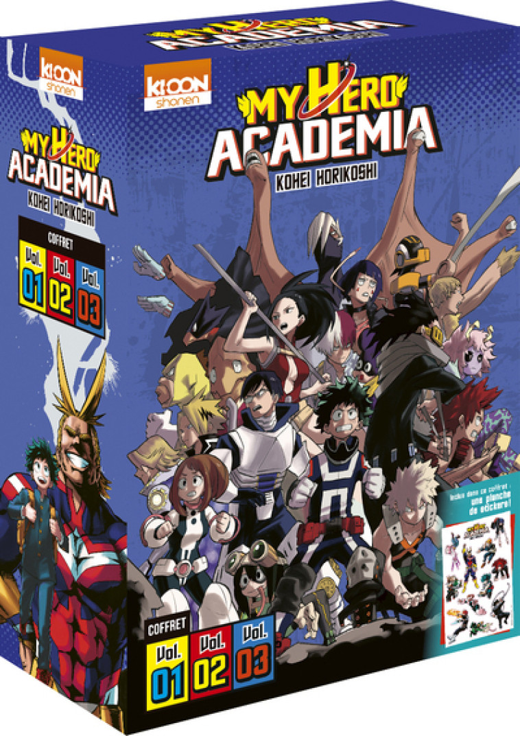 Coffret My Hero Academia vol. 1 à 3 - Horikoshi Kohei, Le Quéré David - KI-OON