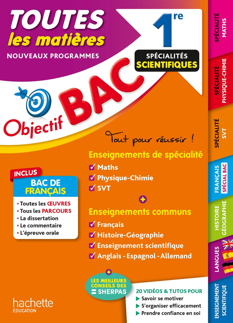 Objectif Bac 2024 - 1re Spécialités scientifiques Toutes les matières - Lisle Isabelle, Zardet Sébastien, Lefèvre Laëtitia, Léonard Arnaud, Garnier Caroline, Salaun Michael, Veyrier-Milan Véronique, Thau Nathalie, Binz Pierre, Dessaint Sébastien, Rousseau