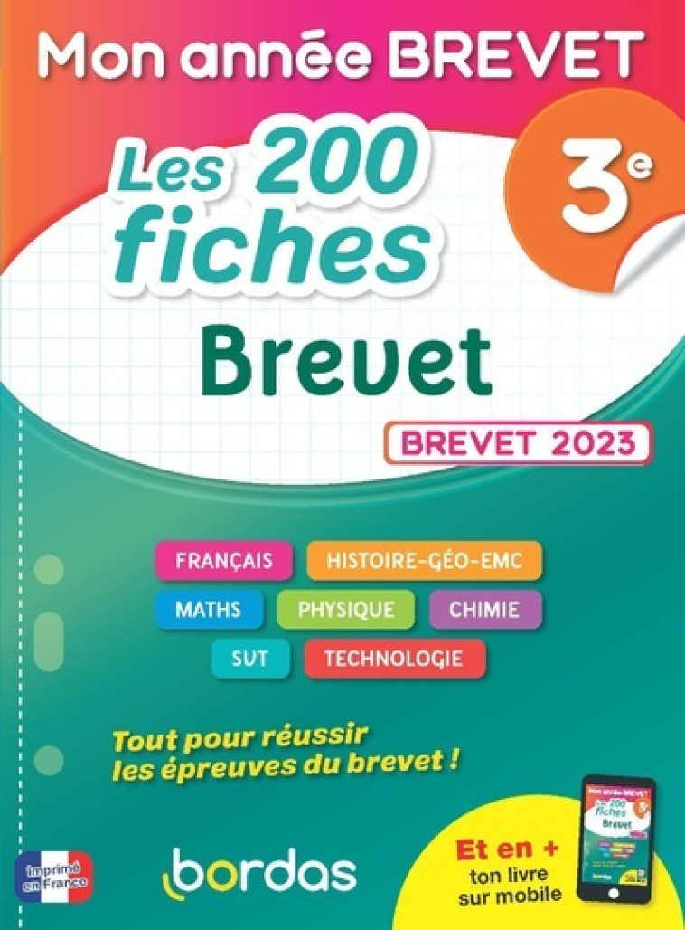 Mon Année Brevet Les 200 fiches Brevet 3e - GARGALLO/LASSUS - BORDAS