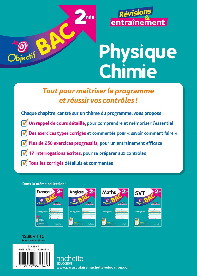 Objectif BAC Physique-Chimie 2nde - RAMON/BARDE/LA PIANA - HACHETTE EDUC