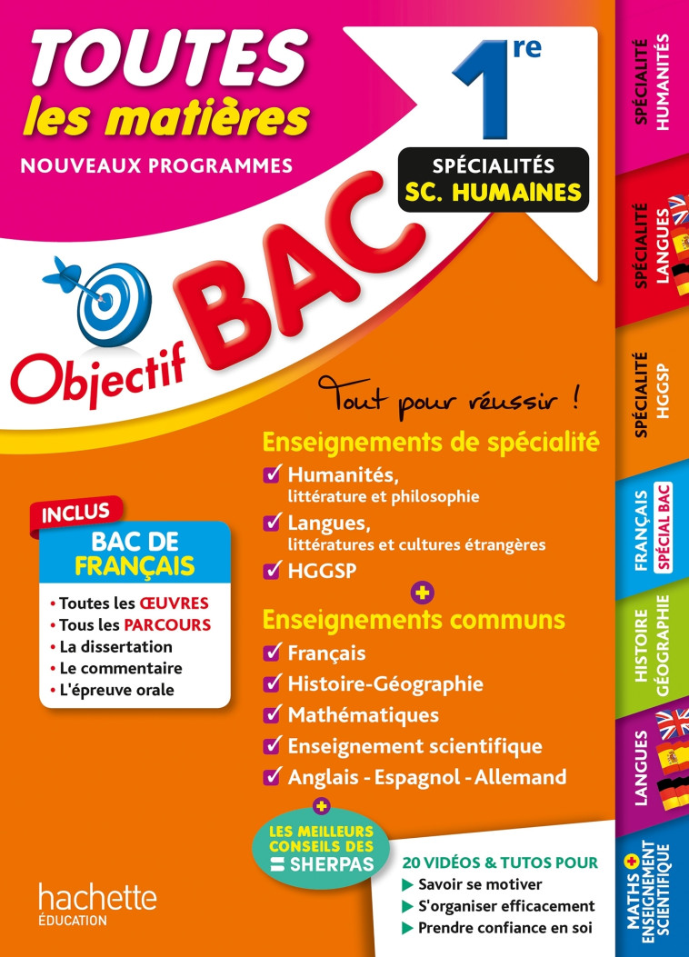 Objectif Bac 2024 - 1re Spécialités Sciences humaines Toutes les matières - Teper Laurence, Binz Pierre, Barbazo Eric, Billa Nadine, Lisle Isabelle, Léonard Arnaud, Garnier Caroline, Salaun Michael, Adoumié Vincent, Veyrier-Milan Véronique, Thau Nathalie,