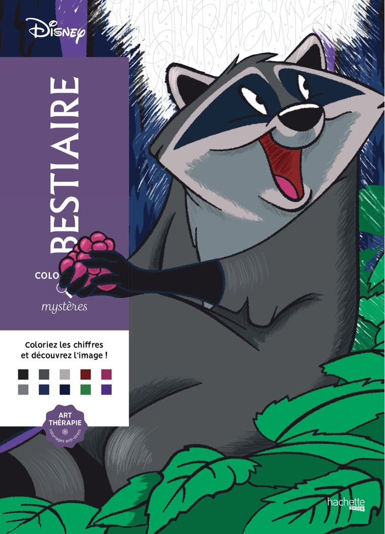 Coloriages mystères Disney - Bestiaire - Karam Alexandre - HACHETTE HEROES