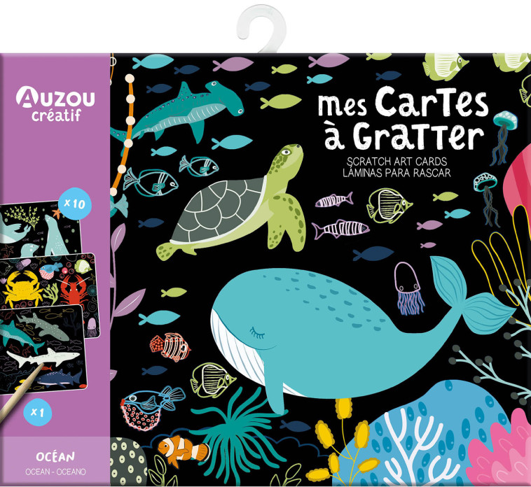 MA POCHETTE D'ARTISTE - MES CARTES A GRATTER OCEAN - Mel Armstrong Mel Armstrong, Mel Armstrong  - AUZOU