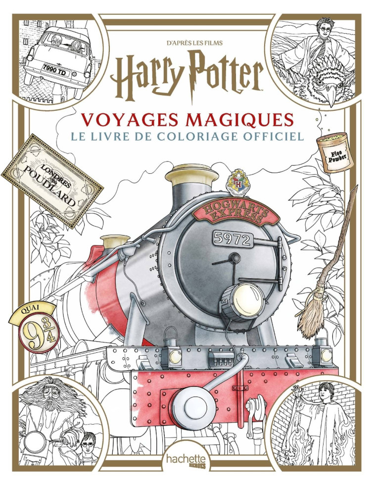 Coloriage Harry Potter  - Voyages Magiques -   - HACHETTE HEROES