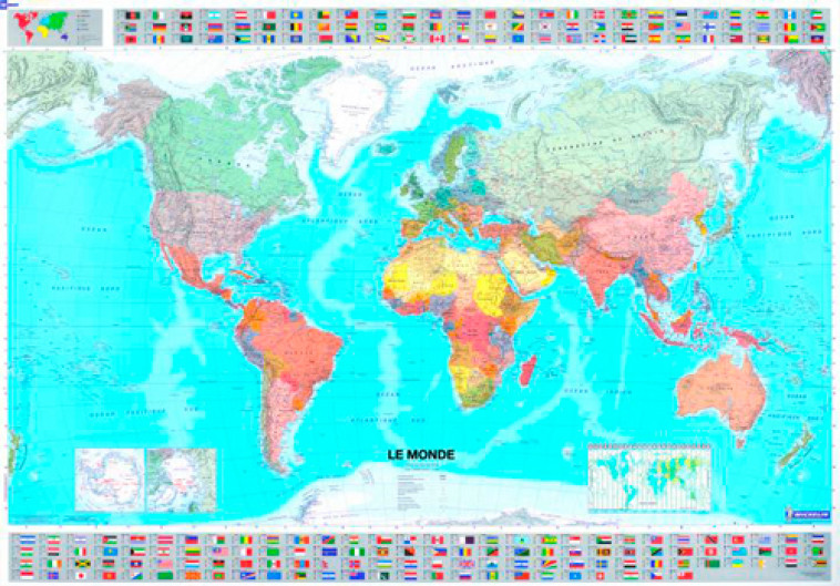 Carte Le Monde (plastifié - sous gaine) - XXX - MICHELIN