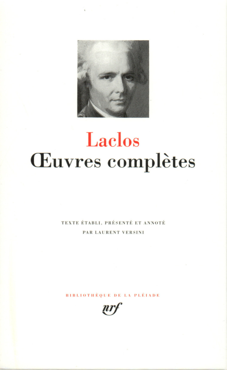 OEUVRES COMPLETES - CHODERLOS DE LACLOS - GALLIMARD