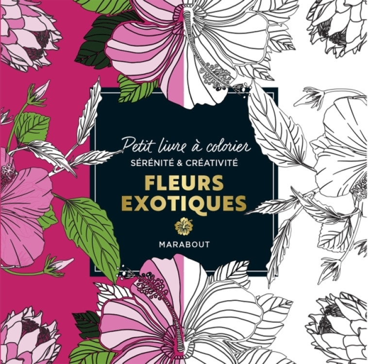 Petit livre à colorier - Fleurs exotiques -   - MARABOUT