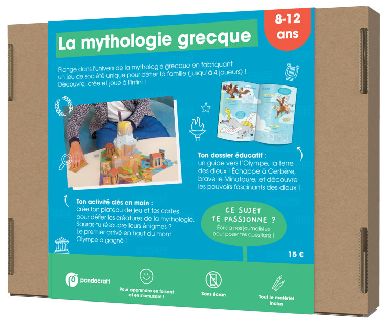 La mythologie grecque - Kit ludo-éducatif 8-12 ans - COLLECTIF - PANDACRAFT