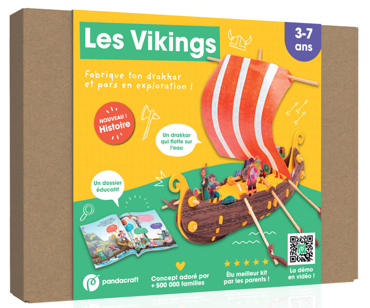 Les Vikings - kit ludo-éducatif 3-7 ans - COLLECTIF - PANDACRAFT