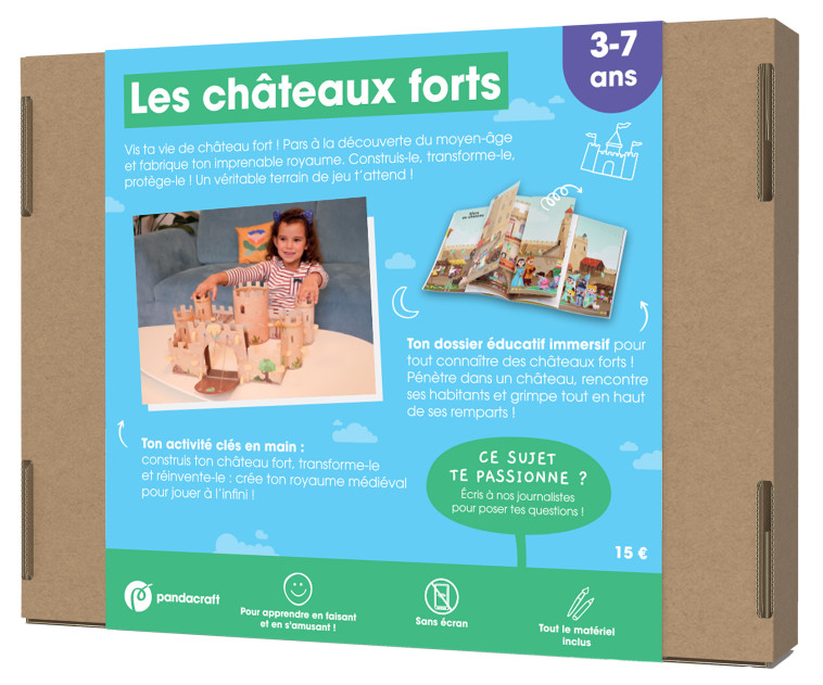 Les châteaux forts - Kit ludo-éducatif 3-7 ans - COLLECTIF - PANDACRAFT