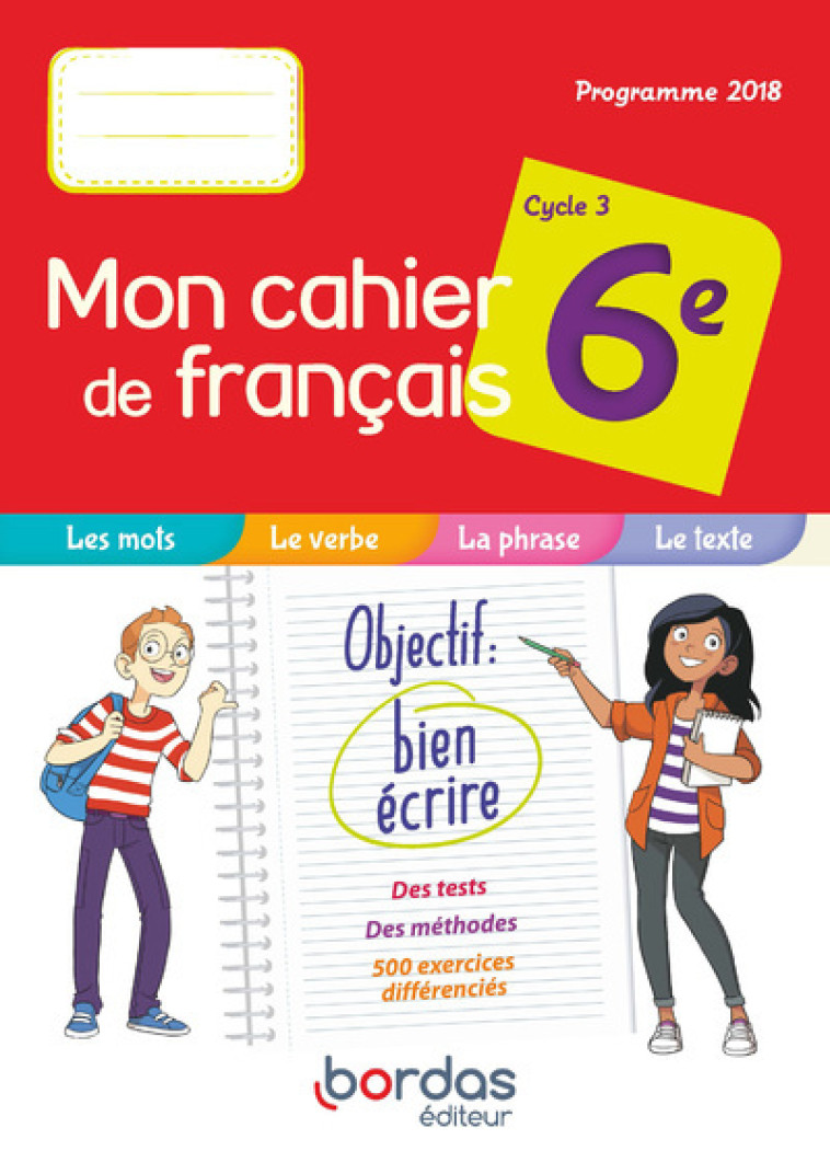 MON CAHIER DE FRANCAIS 6E 2019 BORDAS - COLLECTIF - BORDAS