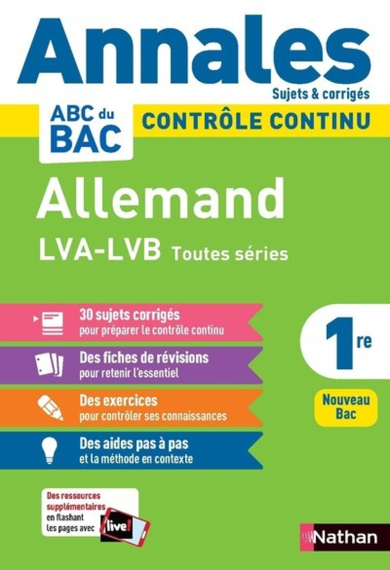 Annales Bac 2024- Allemand 1re-Corrigé - Brunet Cécile, Gauducheau Pierre - NATHAN