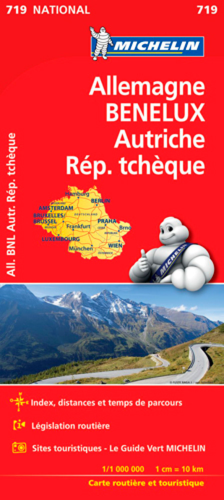 Carte Nationale Allemagne, Benelux, Autriche, Tchéquie / Duitsland, Benelux, Oostenrijk, Tsjechië - XXX - MICHELIN