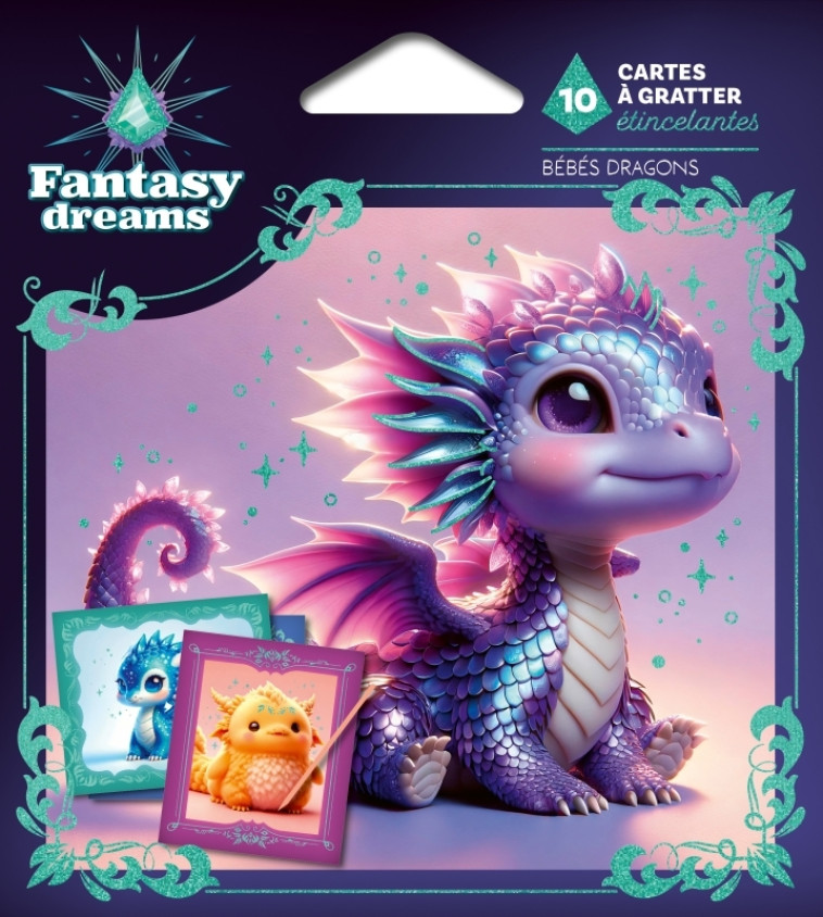 Cartes à gratter étincelantes - Bébés dragons - COLLECTIF - FLEURUS