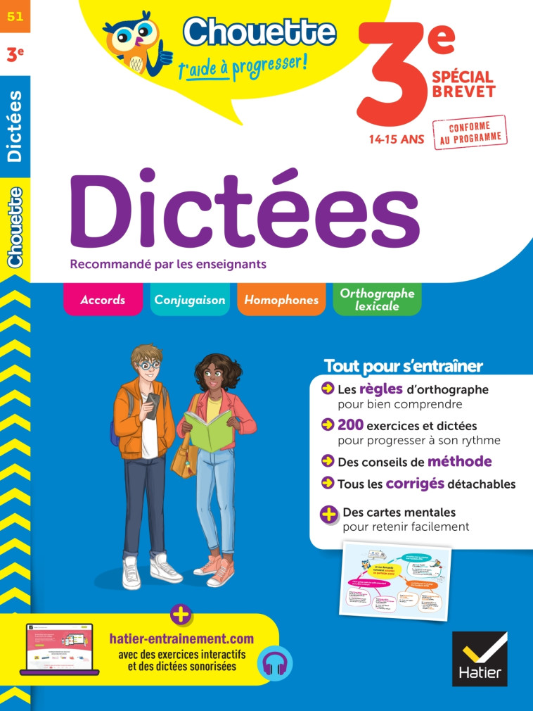 Chouette - Dictées 3e - Fabienne Sauve - HATIER