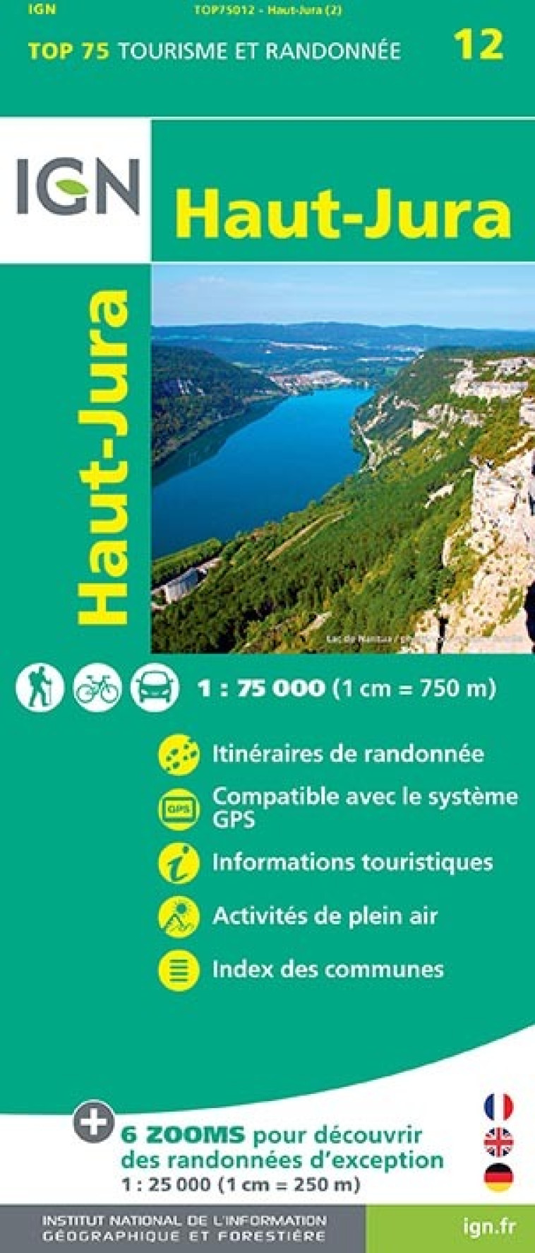 Top75012 Haut-Jura  1/75.000 -  - IGN