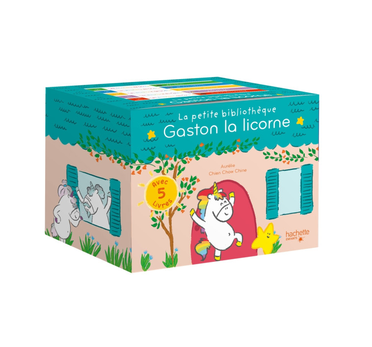 La petite bibliothèque Gaston 2 avec 5 livres - Aurélie Chien Chow Chine - HACHETTE ENFANT