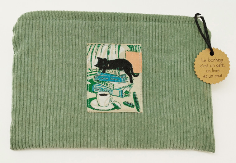 Pochette Le bonheur c'est un café, un livre et un chat - COLLECTIF - LAROUSSE