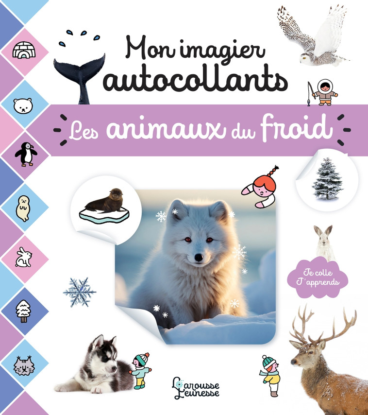 Mon imagier autocollants - Les animaux du froid -   - LAROUSSE