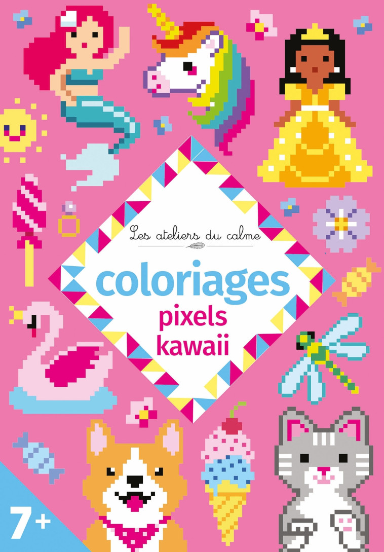 Coloriages Pixels Kawaii - Léa Fabre - DEUX COQS D OR