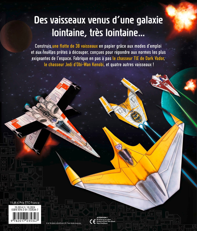 STAR WARS - Cahier d'activité - Construis tes vaisseaux en papier - COLLECTIF - DISNEY HACHETTE