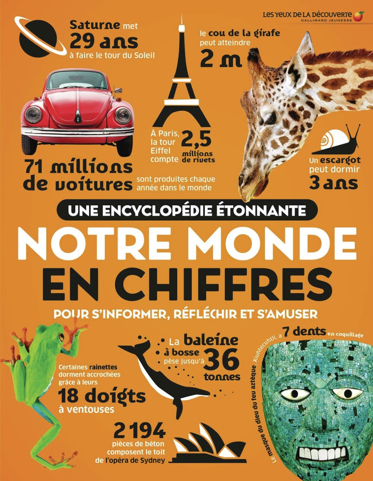 Une encyclopédie étonnante - Notre monde en chiffres -  CLIVE GIFFORD, Clive Gifford, Stéphanie Alglave - GALLIMARD JEUNE