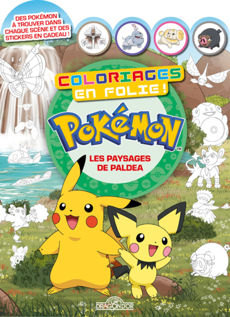 Pokémon - Coloriages en folie ! - Les Paysages de Paldea - THE POKEMON COMPANY - DRAGON D OR