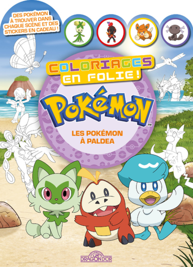 Pokémon - Coloriages en folie ! - Les Pokémon de Paldea - THE POKEMON COMPANY - DRAGON D OR