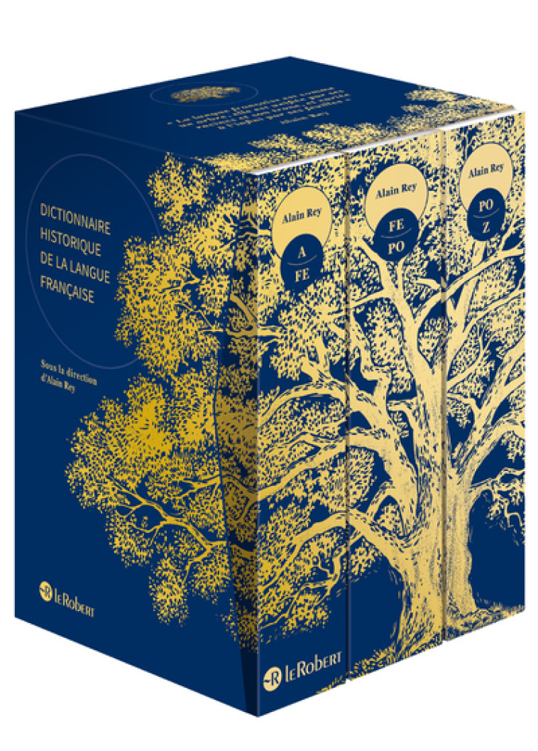 Dictionnaire Historique de la langue française - coffret 3 volumes - bleu - Alain Rey, Collectif Collectif,  Collectif - LE ROBERT