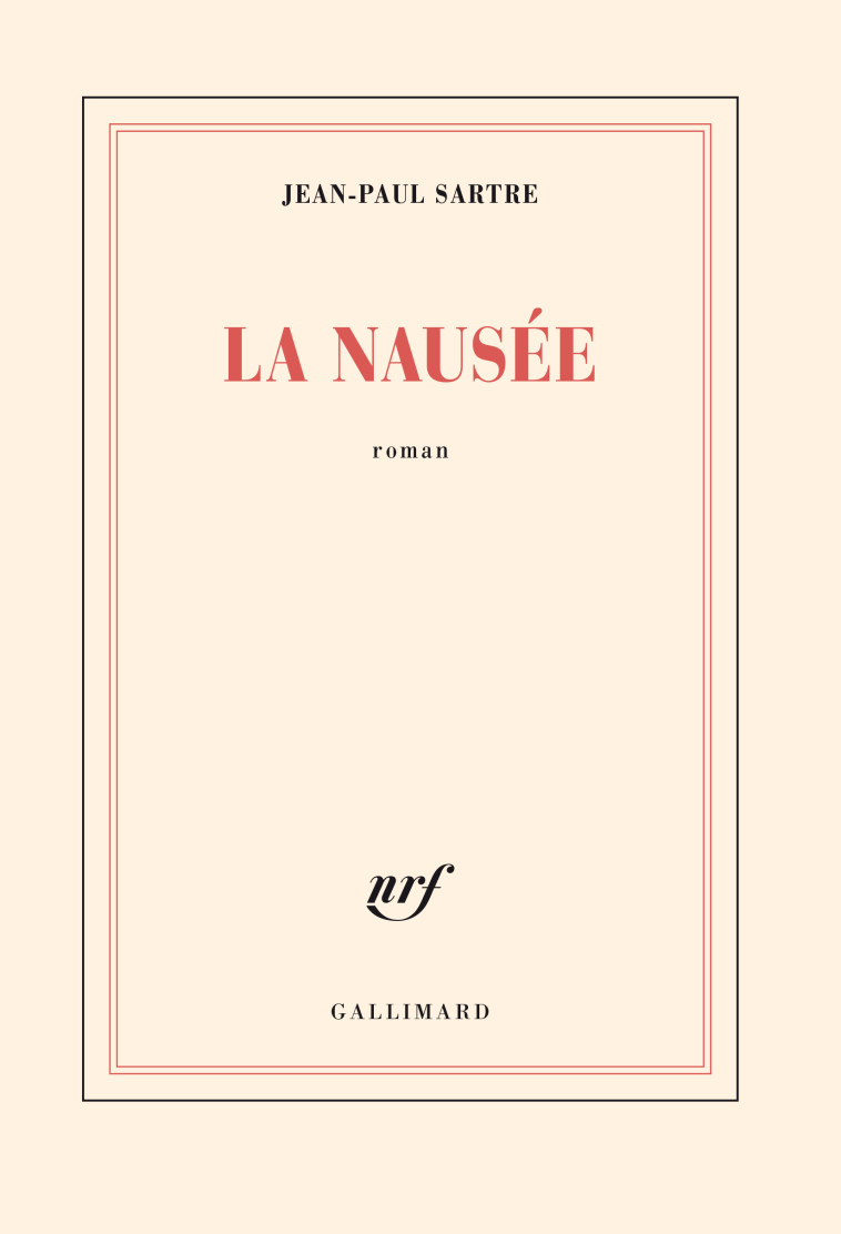 LA NAUSEE - SARTRE JEAN-PAUL - GALLIMARD