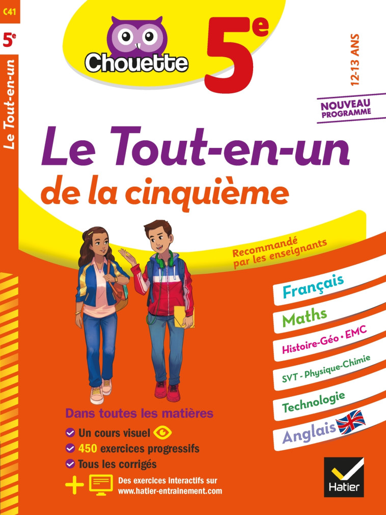 Chouette - Le Tout-en-un 5e - Gérard Bonnefond, Daniel Daviaud, Cécile Gaillard, Thierry Marquetty, Nicole Nemni-Nataf, Bernard Revranche, Corinne Touati, Christophe Clavel - HATIER