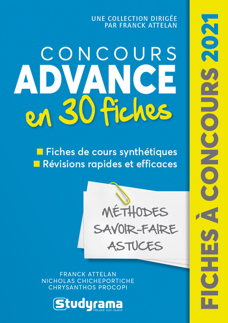 Concours advance en 30 fiches -  Collectif - STUDYRAMA