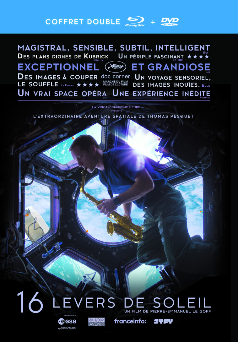 THOMAS PESQUET - 16 LEVERS DE SOLEIL REALISE - COMBO 2 DVD + BLU-RAY -  Le Pierre-Emmanuel - LA VINGT-CINQUI