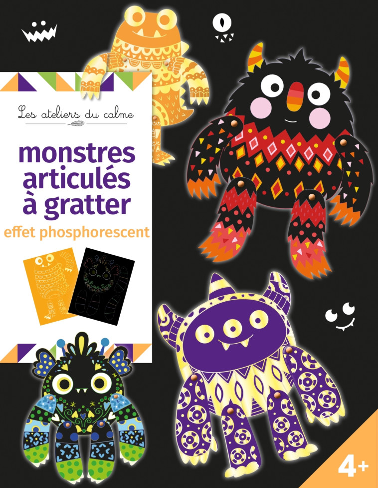 Monstres articulés à gratter - pochette avec accessoires - Julie Cossette - DEUX COQS D OR