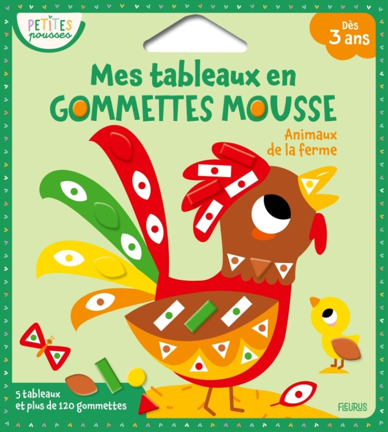 Mes tableaux en gommettes mousse - Animaux de la ferme - Isabelle Jacqué - FLEURUS