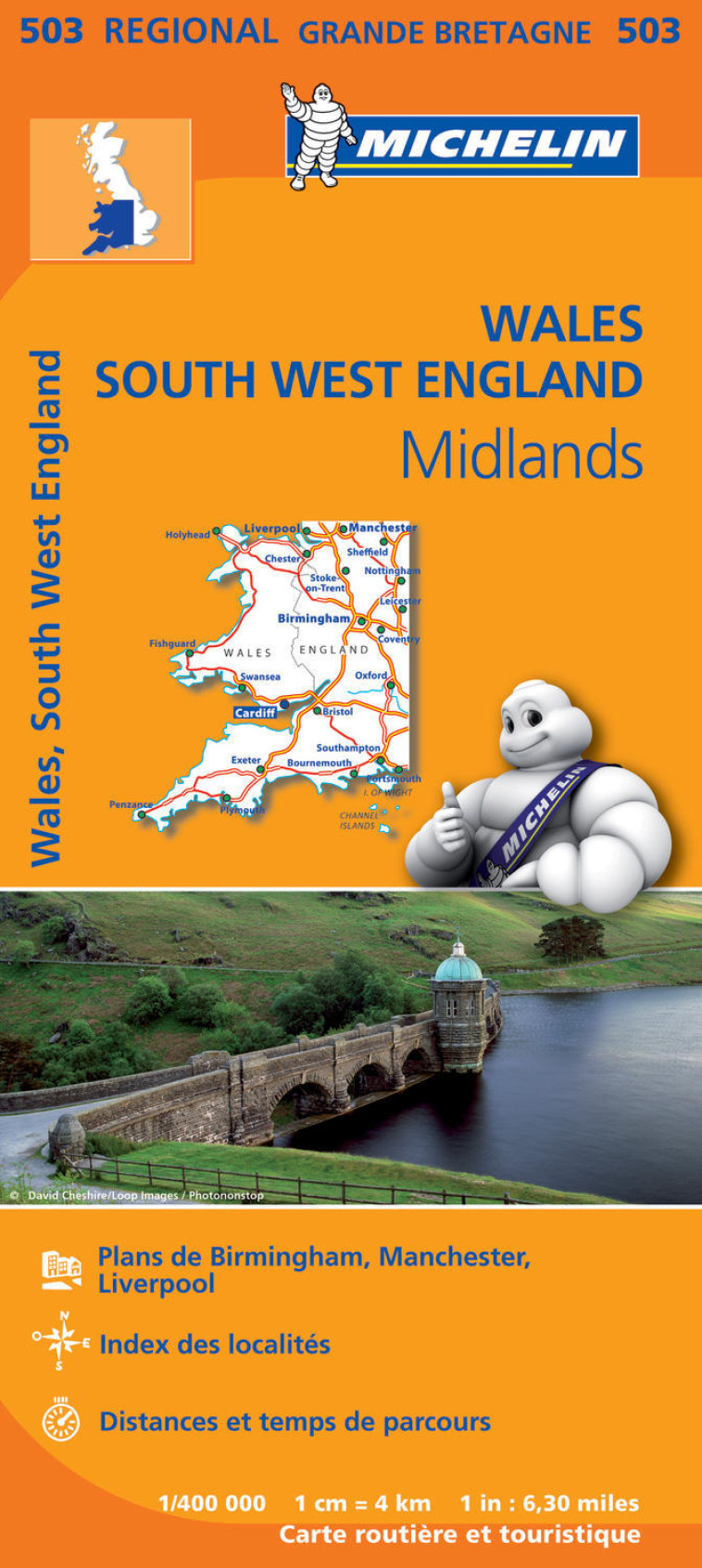 Carte Régionale Angleterre Sud-Ouest, Midlands, Pays de Galles - XXX - MICHELIN