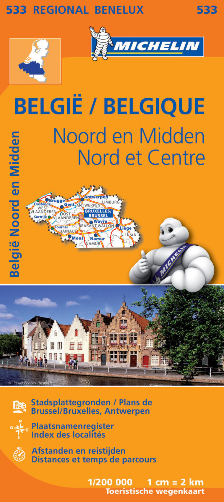 Carte Régionale Noord-en Midden-Belgie / Belgique Nord et Centre - XXX - MICHELIN