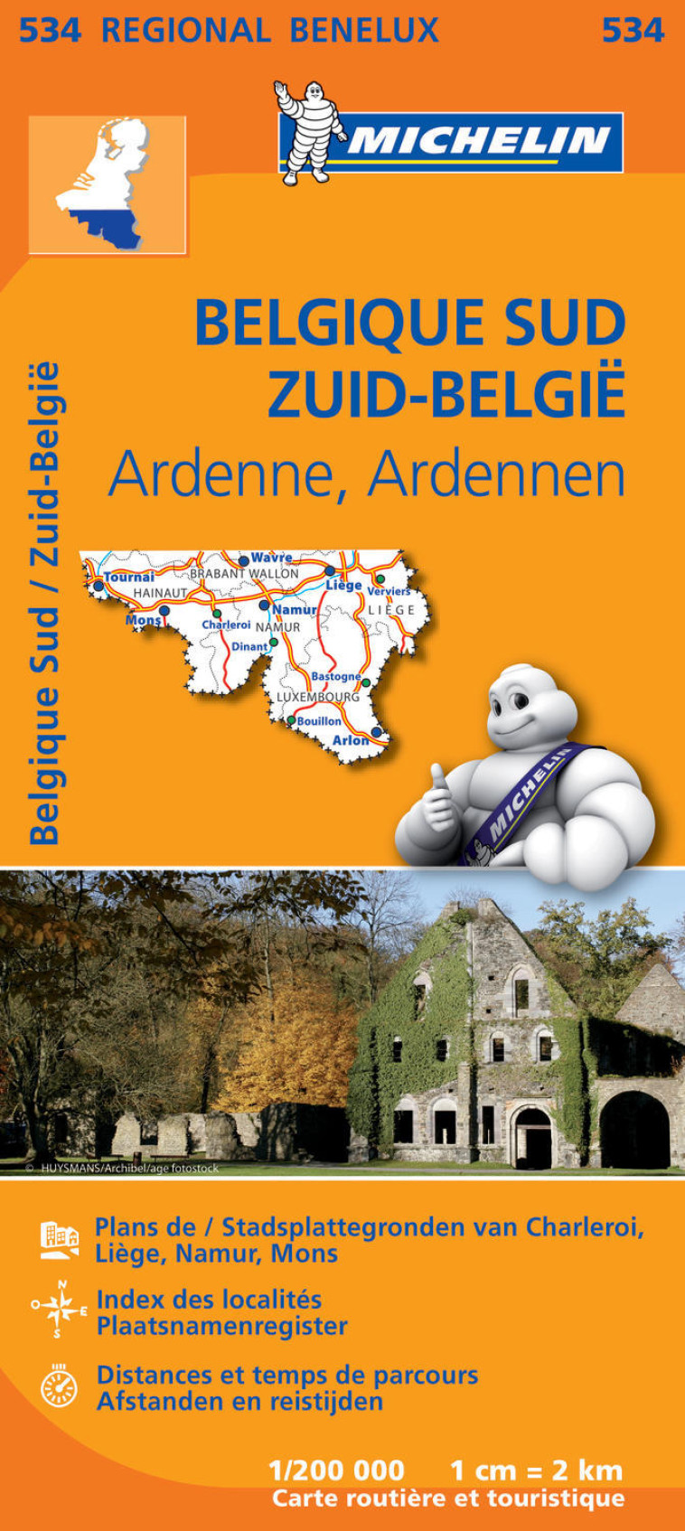 Carte Régionale Belgique Sud, Ardenne / Zuid-Belgie, Ardennen - XXX - MICHELIN