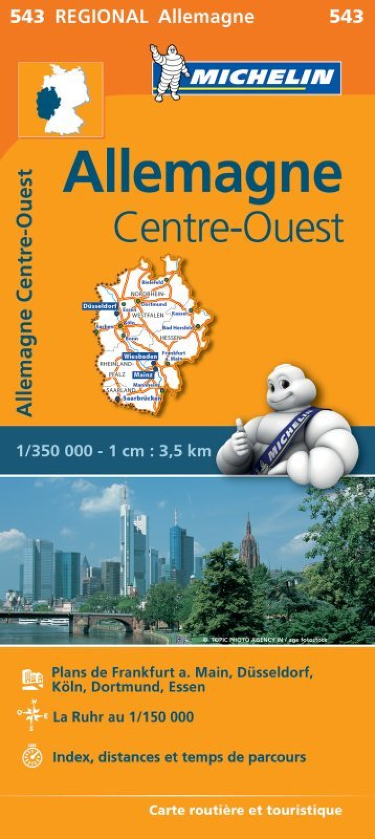 Carte Régionale Allemagne Centre-Ouest - XXX - MICHELIN