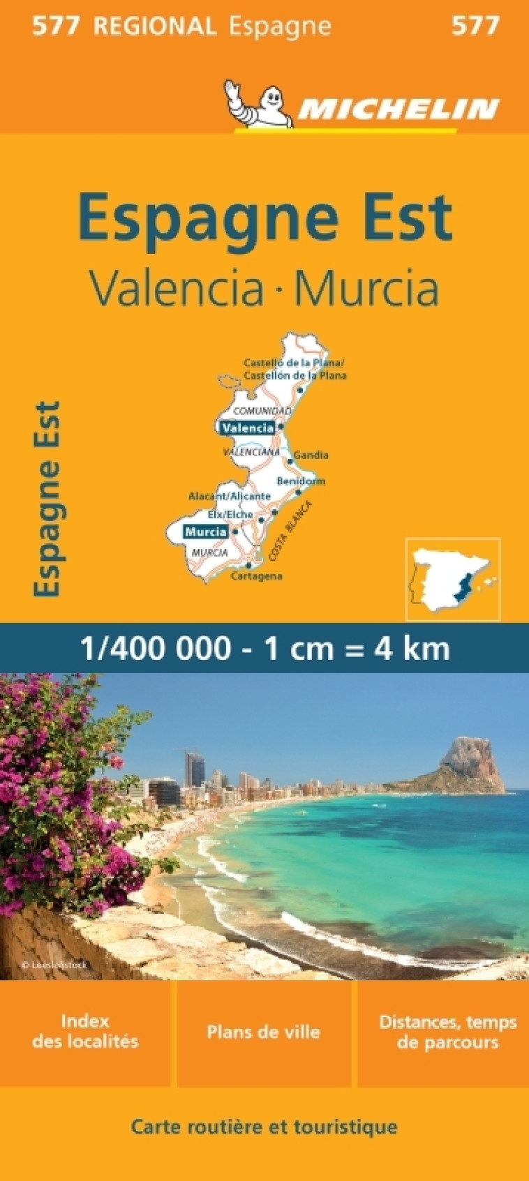 Carte Régionale Espagne Est : Valencia, Murcia - XXX - MICHELIN