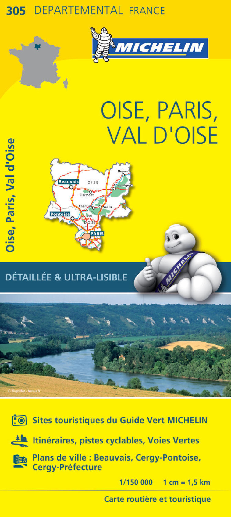 Carte Départementale Oise, Paris, Val d'Oise - XXX - MICHELIN