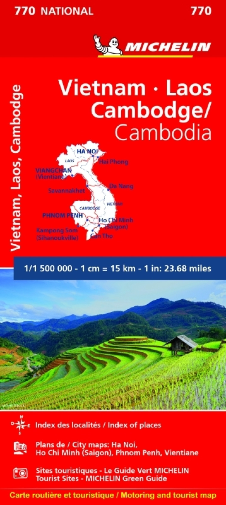 Carte Nationale Vietnam Laos Cambodge / Vietnam Laos Cambodia - XXX - MICHELIN