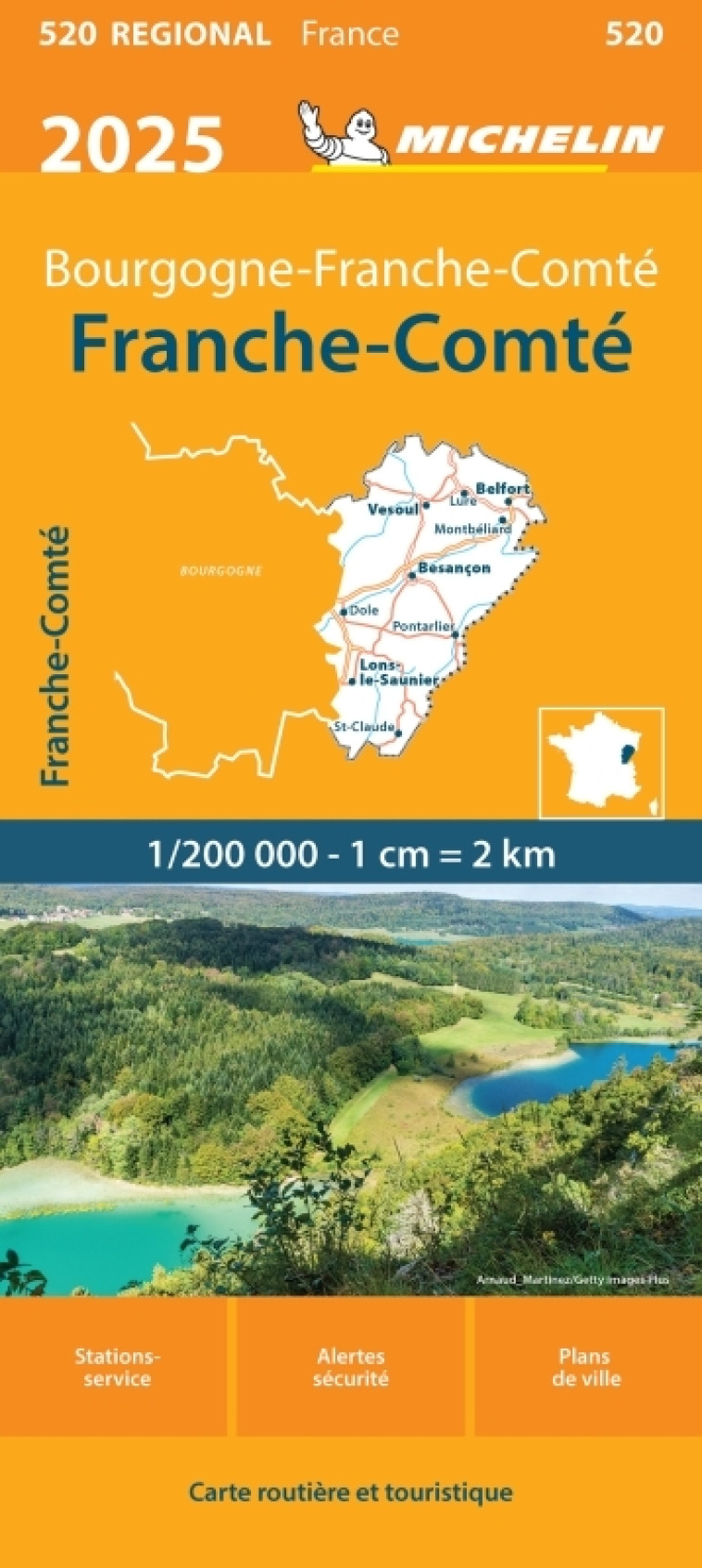 Carte Régionale Franche-Comté 2025 - XXX - MICHELIN