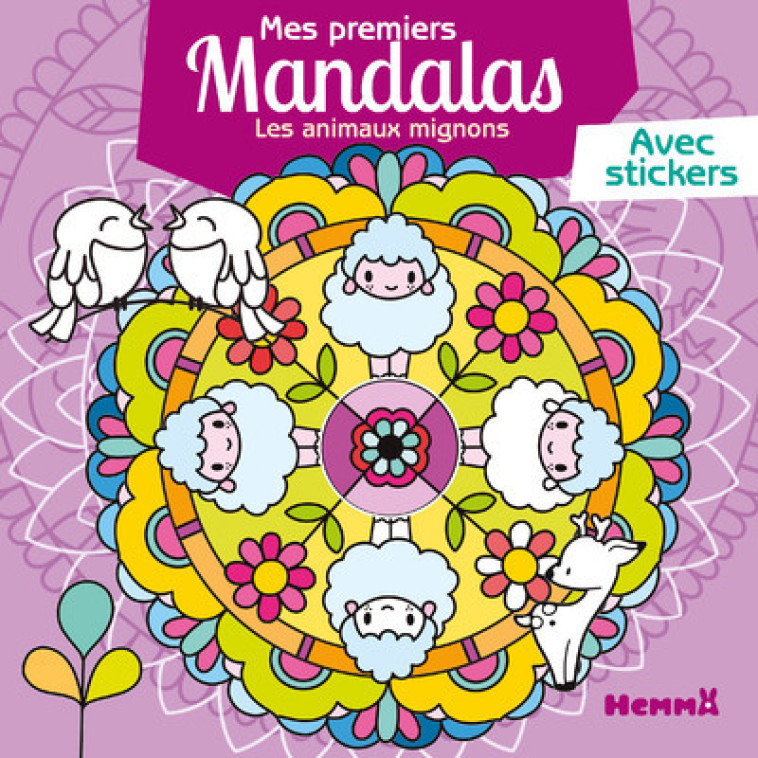 Mes premiers mandalas : Les animaux mignons - Avec stickers - Chrystèle Lim - HEMMA