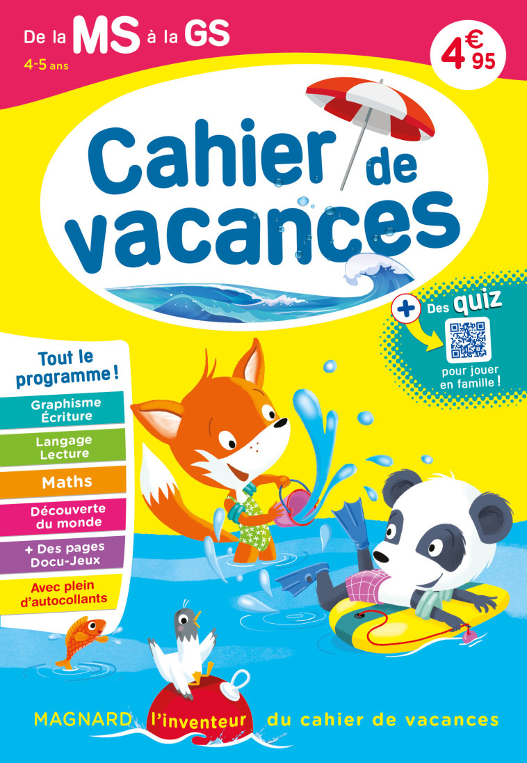 Cahier de vacances 2024, de la MS vers la GS 4-5 ans - Caroline Thierry, Caroline Thierry - MAGNARD