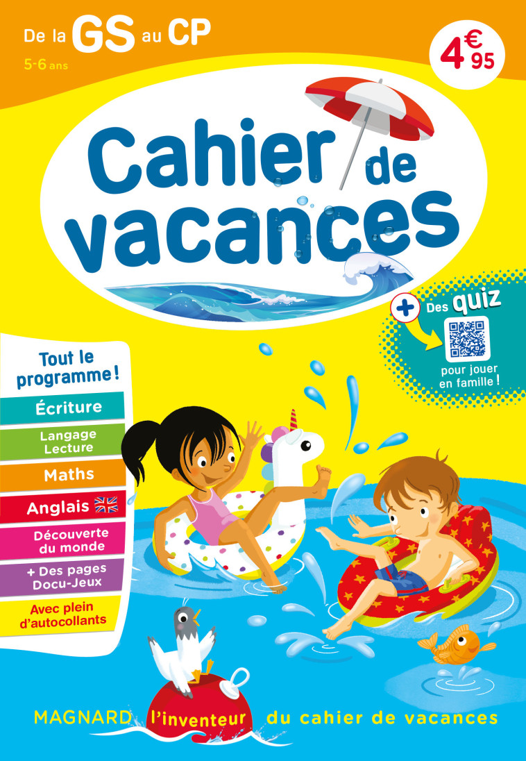 Cahier de vacances 2024, de la GS vers le CP 5-6 ans - XXX - MAGNARD