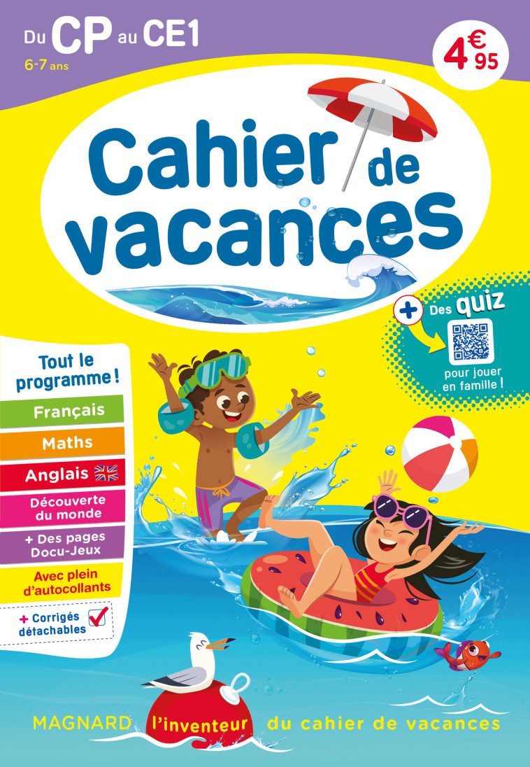 Cahier de vacances 2024, du CP vers le CE1 6-7 ans - Bernard Semenadisse, Michel Wormser, Bernard Semenadisse, Michel Wormser - MAGNARD