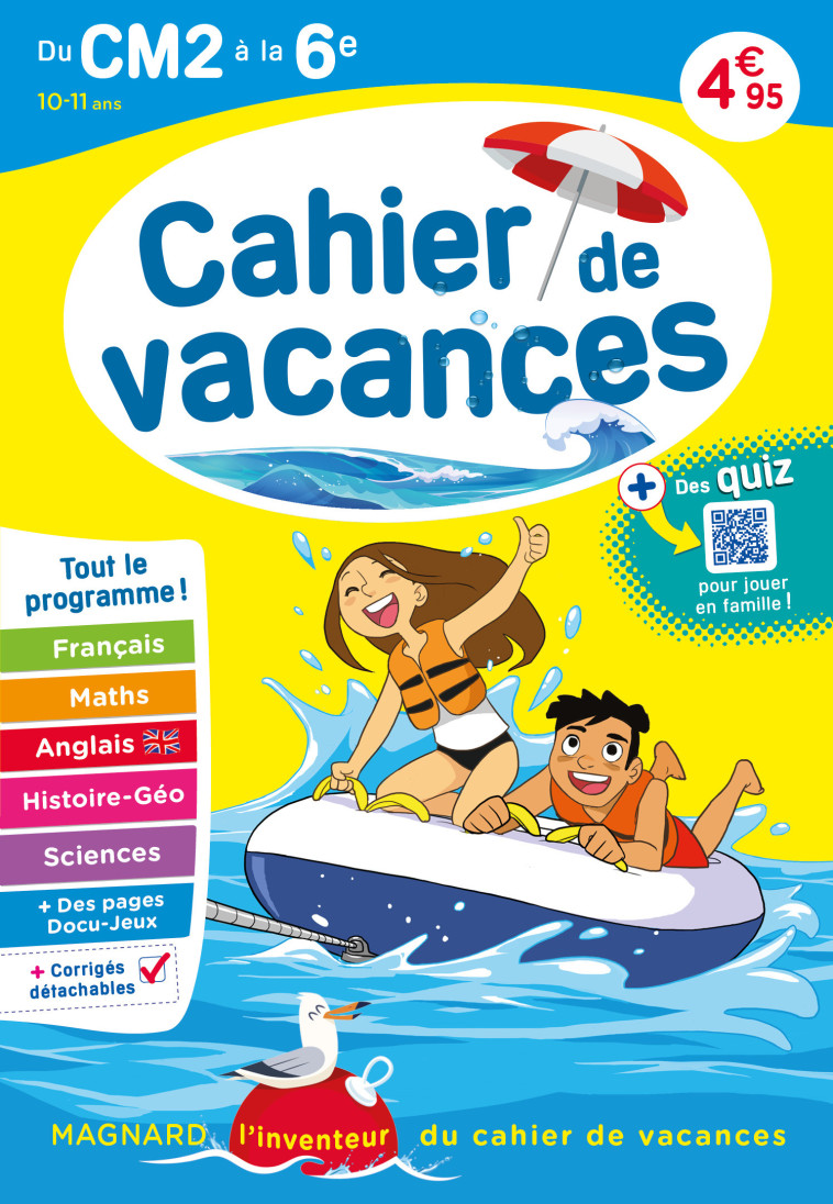 Cahier de vacances 2024, du CM2 vers la 6e 10-11 ans - Bernard Semenadisse, Bernard Semenadisse - MAGNARD