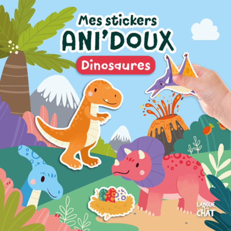 Mes stickers Ani'doux - Dinosaures - Mad Pillow, Collectif Collectif,  Collectif, Mad Pillow,  Collectif - LANGUE AU CHAT